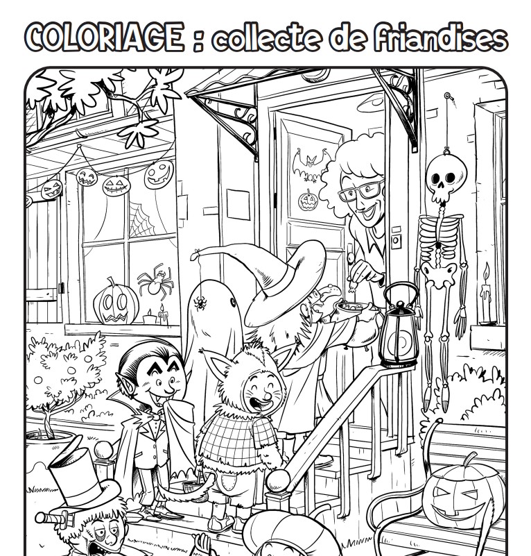 Coloriage - collecte de friandises